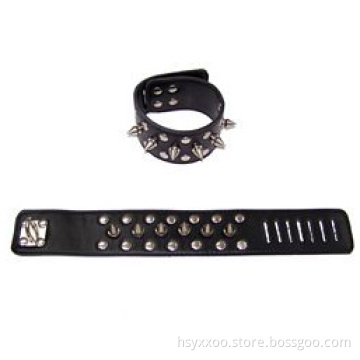 BDSM Adult Sex Bondage Leather Restraint Suspension Hand Cuffs with rivet Sex Play Products